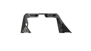 Chevrolet 1500 Headache Rack - Road Armor - Bedrail Pods/10in Center Pod/Brake Lamp Relief/Ring Raw - `14-`18